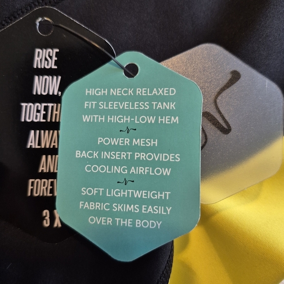 LuLaRoe Rise Brave line women's size 3X leggings black with yellow stripe NWT - Picture 7 of 9